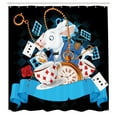 thumbnail image 2 of Ambesonne Cartoon Shower Curtain, Wonderland Tale, 69"Wx70"L, Multicolor, 2 of 4