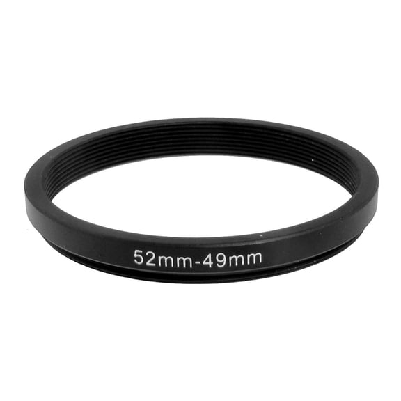 Unique Bargains Camera Parts 52mm-49mm Lens Filter Step Down Ring Adapter Black