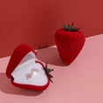 thumbnail image 4 of Xingzhi Cute Strawberry Appearance Ring Box For Organizing Jewelry Red Flip Can Store, 4 of 6