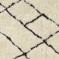 thumbnail image 3 of Linon Morocco Sahara Shag Polyester 2'x8' Rug in Ivory and Black, 3 of 6