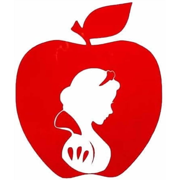 Snow White Apple Red 6 Inch Professional Sticker for Truck, Car, Tumbler, Cup, Laptop, Decor, Locker, Table, Window