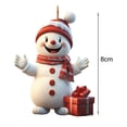 thumbnail image 5 of Christmas Tree Hanging Decorations Cartoon Santa Snowman Ornaments 2D Flat Acrylic Pendant for Tree Car Supplies, 5 of 8