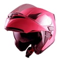 thumbnail image 1 of 1Storm Casco integral modular para motocicleta Abatible hacia arriba con doble visera Protector solar: HB89 rosa brillante, 1 of 5