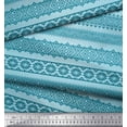 thumbnail image 2 of Soimoi Cotton Voile Fabric Aztec Geometric Print Fabric by The Yard 42 Inch Wide, 2 of 3