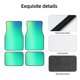 thumbnail image 4 of Fotbe blue green colors Juego de 4 Tapetes para Auto con Estampado – Alfombrillas de Goma Reforzada, Diseño Antideslizante, Protección para Todo el Año – Vehículos, Autos, Camionetas y SUVs, 4 of 7