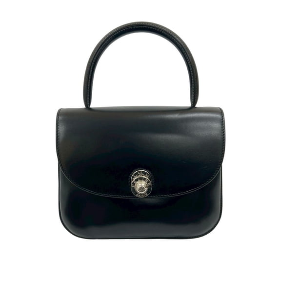 Pre-Owned CELINE Vintage Star Ball Hardware Calf Leather Handbag Mini Tote Bag Black... (Good)