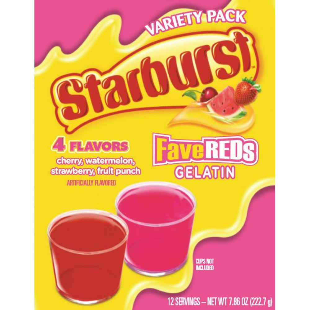 Starburst FaveREDS Duo Gelatin Variety Pack, 7.86 Oz