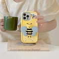 thumbnail image 5 of Yellow Bee Phone Case Compatible with iPhone 11, Cute 3D Korea Dopamine Cartoon Bee Case with Bee Wings Folding Stand Shockproof Silicone Soft Case-01, 5 of 6