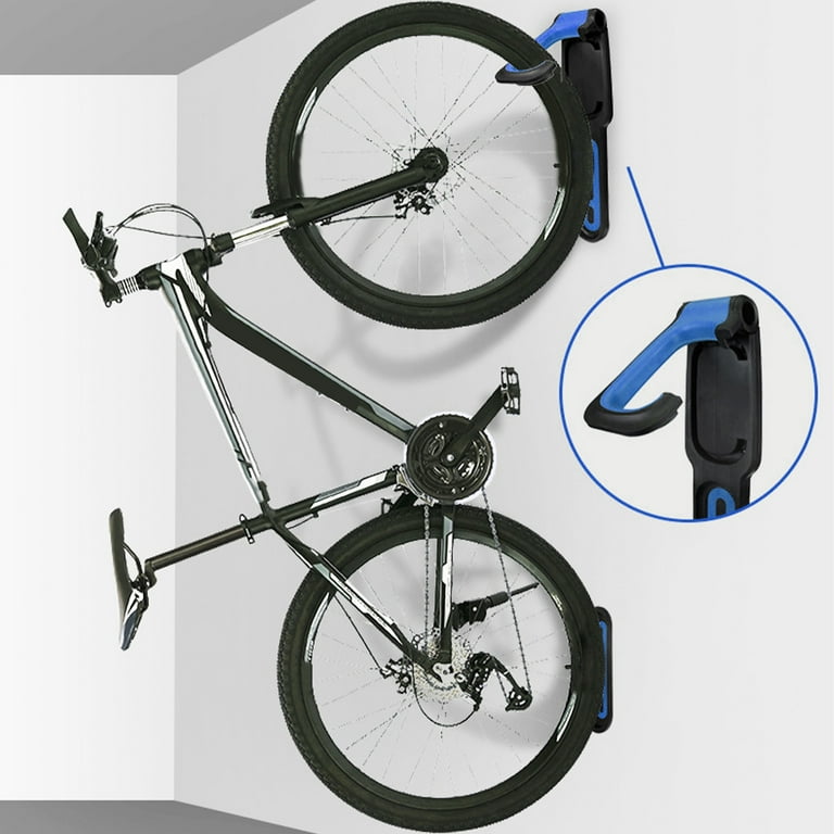 Vertical Bike Wall Hanger Simple Operation Practical Bike Storage Rack Bike Wall Mount for Garages Black Blue camper must haves rv accessories for inside Walmart