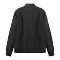 thumbnail image 4 of AZoiNM Men's Stand Collar Zip Jacket Loose Fit Lightweight Casual Long Sleeve Spring Fall, 4 of 10