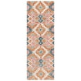thumbnail image 2 of SAFAVIEH Aspen Dulcibella Geometric Striped Wool Area Rug, Orange/Fuchsia, 6' x 6' Round, 2 of 5