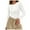 White, variant on Women's Autumn Long Sleeve Ribbed Knit T-Shirt - Crew Neck Slim Fit, Seam Casual Wear