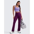 thumbnail image 4 of Pantalones CRZ YOGA Butterluxe de cintura alta acampanados, ciruela, magenta, XS, 4 of 6