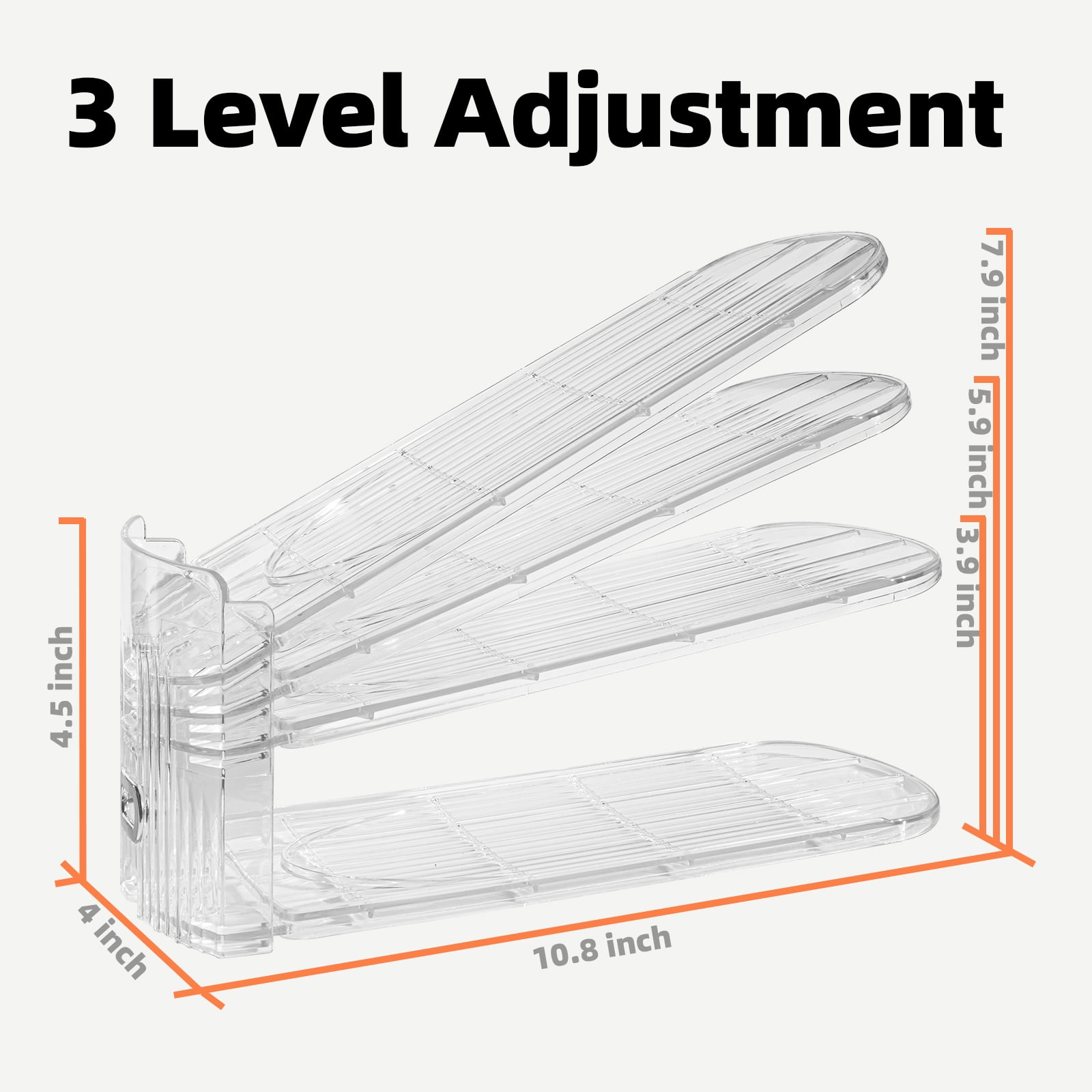 Yashong 12PCS Shoe Slots Organizer, 50% Space-Saving Storage Rack Holder, Adjustable Double Layer Stack Shoe Rack, Transparent