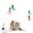 2pcs Toys+1 Wand, variant on Baywell Funny Cat Jumping Ball Teaser Interactive Cat Toys for Indoor Cats Cat Toys Cat Ball Toy Interactive Ball