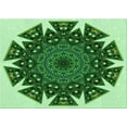 thumbnail image 1 of Ahgly Company Indoor Rectangle Patterned Deep Emerald Green Area Rugs, 2' x 5', 1 of 6