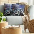 thumbnail image 5 of Ambesonne City Throw Pillow Cover 2 Pack, Downtown Hong Kong Night, 20", Multicolor, 5 of 5