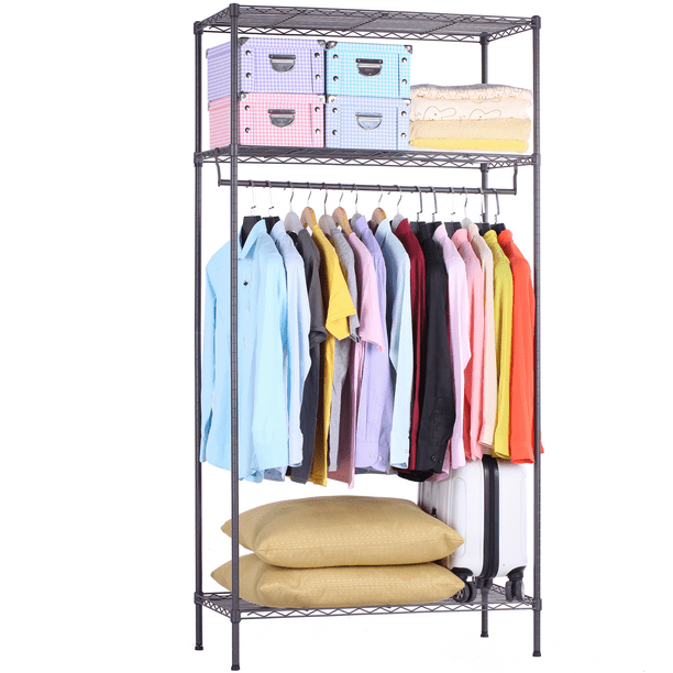 Sesslife FreeStanding Closet Organizer, Heavy Duty Clothes Closet with