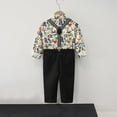 thumbnail image 5 of bbymog Toddler Baby Boy Clothes 1-12 Boy Gentleman Suit Long Sleeve Shirt +Suspender Pants +Bowtie Toddler Dress Fall Boy Outfit Black G 6 Years, 5 of 7