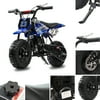 FRP DB002 50 CC 2-Stroke Dirt Bike, Mini Kid Dirt Bike W/ EPA Approved Gas Powered Engine for Kids over Age 8, Upgrade Tires for Off-Road Dirt Bike, Blue