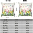thumbnail image 5 of Summer Floral Throw Pillows Cover 18x18 Set of 2 Pink Tulip Flower Pillow Covers Lavender Dandelion Butterfly Decorative Pillow Case for Farmhouse Patio Sofa Couch, 5 of 6
