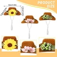 thumbnail image 2 of Dalrosia 3PCS Hamster Chicken Mini Cowboy Hats Flower Leaves Brown Guinea Pig Hats Felt Tiny Cute Pet Hat Costume Accessories for Small Pet Holiday Party Clothes Supplies Photo Props, 2 of 7