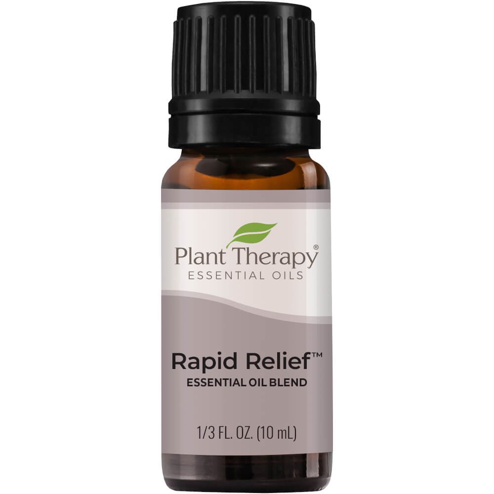 Plant Therapy Rapid Relief Essential Oil Blend 10 mL (1/3 oz) Pain and