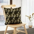 thumbnail image 5 of LALILO Throw Pillow Covers Golden Black And Yellow Gold Floral Cushion Cover 18" x 18", 2 Pack, 5 of 6