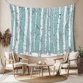 thumbnail image 2 of Aqua Tree Trunk Large Tapestry for Bedroom Wall Hanging Tapestry, Farmhouse Forest Snow Watercolor Ceiling Backdrop Tapestries Poster Blanket Wall Decor for Teens Room Living Room Dorm 100" x 59", 2 of 8