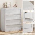 thumbnail image 4 of Modern 4-Drawer Dresser for Bedroom - Spacious Storage Cabinet - Versatile bedside table or Bedside Table for Living Room, Nursery, Entryway, 4 of 7