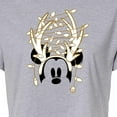 thumbnail image 3 of Disney - Christmas Lights Mickey - Juniors Cropped Short Sleeve Graphic T-Shirt, 3 of 5