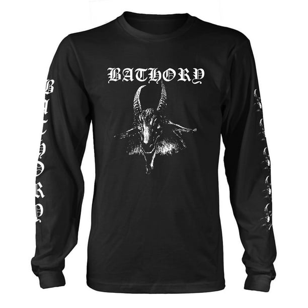 Bathory - Camiseta Cabra de Manga Larga para Adultos Unisex (Negro)