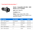 thumbnail image 2 of Starter - Compatible with 2004 - 2009 Mazda 3 2.3L 4-Cylinder 2005 2006 2007 2008, 2 of 2