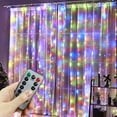 thumbnail image 3 of 1 paquete de 8 modos USB cortina de luces de cadena luz de hadas LED dormitorio decoraciones navideñas para el hogar boda decoración de año nuevo 2025, 3 of 5