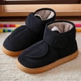 thumbnail image 5 of Women's Men's Diabetic Shoes Extra Wide Width Diabetic Boots Warm Slip-on Lymphedema Shoes Adjustable Closure Walking Shoes for Elderly Swollen Feet (black47-48), 5 of 9