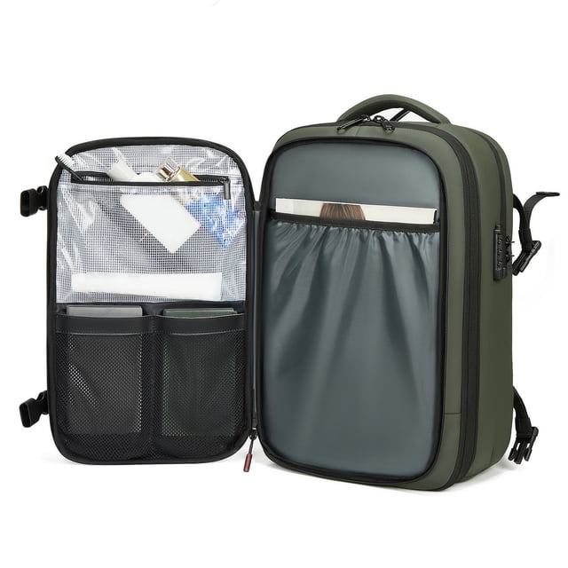 Sac à Dos de Voyage sous Vide 25L à 60L avec Système de Compression d'Air Extensible, Résistant à l'Eau, Sacs à Dos pour Ordinateur Portable avec Compartiment pour Ordinateur Portable de 17 Pouces pour Affaires