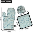 thumbnail image 6 of Daisy Flower Pattern Kitchen Oven Mitt and Pot Holder Sets 4 Pcs for Baking, Cooking and Grilling, Heat Resistant Up To 392 °F, 6 of 7