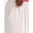 thumbnail image 5 of Time and Tru Women's and Women's Plus Wide Leg Linen Blend Pants, 29" Inseam, Sizes XS-4X, 5 of 5