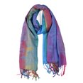 thumbnail image 1 of Bufanda Color Degradado Para Mujeres Borla Suave Envoltura Envoltura Multicolor Floral Azul 71"x27.5", 1 of 6