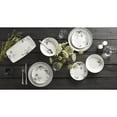 thumbnail image 6 of Oneida Sketchbook 12-Piece White & Gray Porcelain Tableware Set (Service for 4), 6 of 11