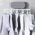 thumbnail image 1 of Cheers US Foldable Clip Hangers with Drying Clips, Underwear Hanger with Clips, Plastic Laundry Clip and Drip Drying Hanger for Socks, Bras, Lingerie, 1 of 7