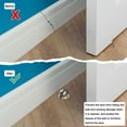 thumbnail image 4 of Uxcell 2-Pack Topes de Puerta Montados en el Suelo, Tope Magnético de Media Cúpula de Acero Inoxidable con Amortiguador de Goma Plástica [Tono Dorado], 4 of 7