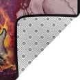 thumbnail image 3 of DouZhe Ice Fire Guitar Skull Pattern Area Rugs Non-Slip Machine Washable Floor Mat, Modern Style Carpet Doormat, 63x48 inches, 3 of 6