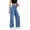 Blue, variant on POROPL Womens Jeans,Stretchy Denim Baggy Wide Leg Jeans High Waisted Pants