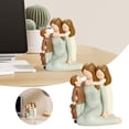 thumbnail image 2 of Meottam Mom and Kids Figurines, Sculpted Hand-Painted Mother and Two Children Statues, Mother Son Daughter Figures Gifts for Mother’s Day Anniversary Birthday, 2 of 7