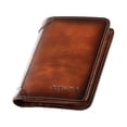 thumbnail image 2 of keepw Leather Men Wallet Small ID Credit Card Holder Trifold Pocket Retro Bifold Short Multi-Function Purse Money Brown Two-folding, 2 of 6