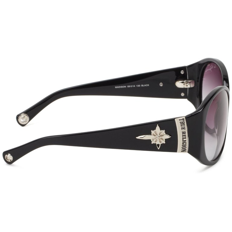 True Religion Sunglasses Madison Oversized Sunglasses,Black  display picture 2