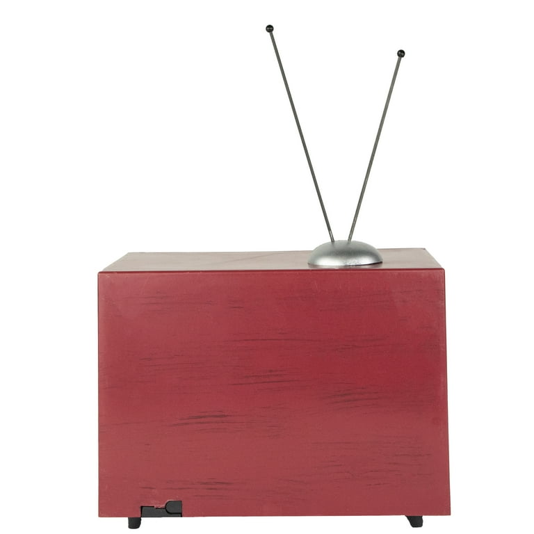 クリスマス ミュージカル テレビ ホワイト LEDライト 8曲収録 箱付き 卓上 Northlight LED Lighted Animated and Musical TV Scene Christmas