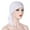 White, variant on MSJUHEG Braid Turban Cap Twisted Braid Hat Braid Head Wrap for Women India Stretch Turban Hat Cotton Hair Loss Head Scarf Wrap Hats for Women Fascinators Hats for Women Cotton 1PC Hat Black One Size