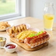 thumbnail image 4 of 500 Pcs Paper Hot Dog Trays, 6'' Disposable Hot Dog Boats Fluted to Go Paper Food Tray Small Hotdog Holders for Concession Stand Party Food Truck Hot Dog Cart Accessories, Orange, 4 of 7